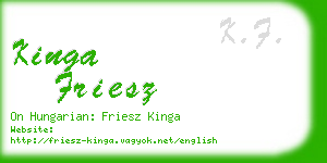 kinga friesz business card